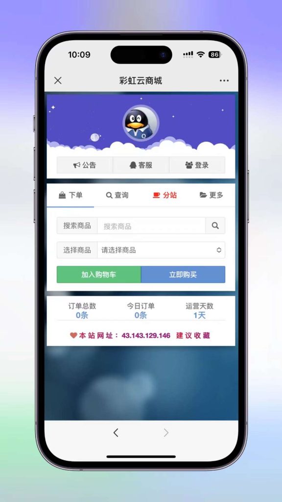 图片[4]-2023最新自助下单彩虹云商城系统免授权-站长亲测